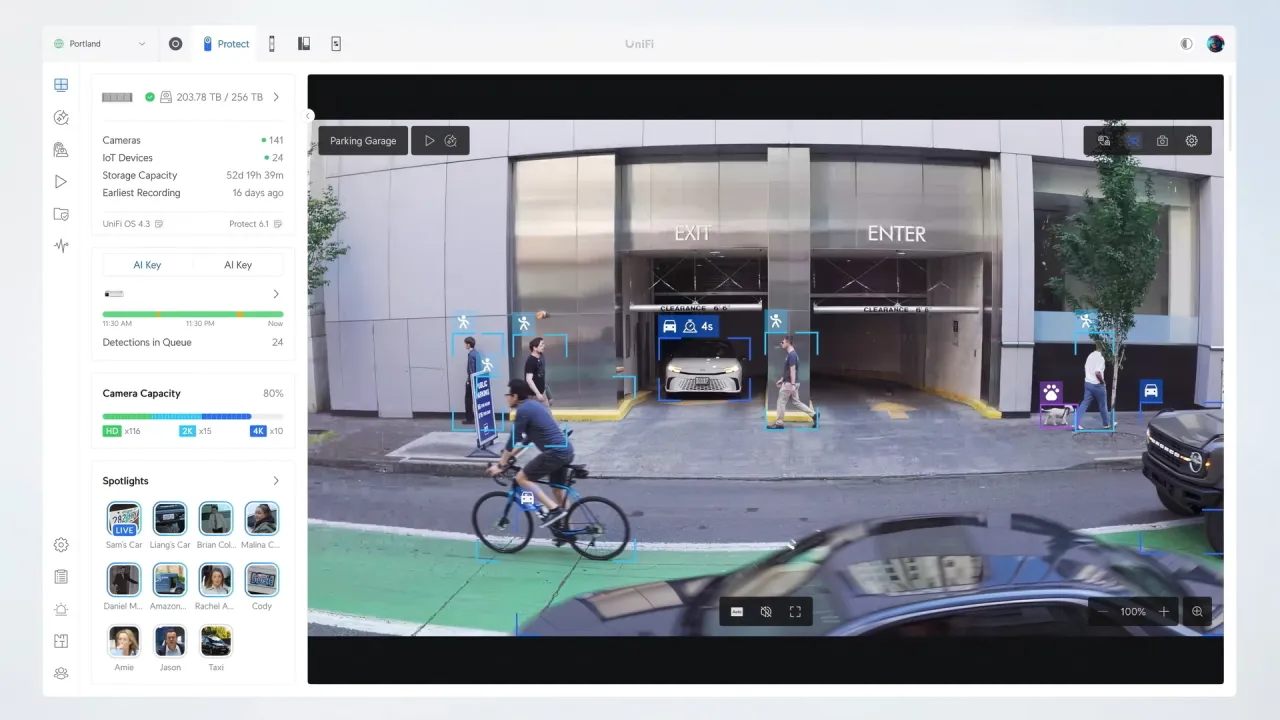 UniFi Protect AI person and vehicle detection